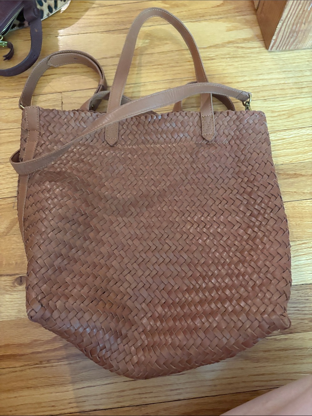 Madewell Woven Tote Bag - Tan